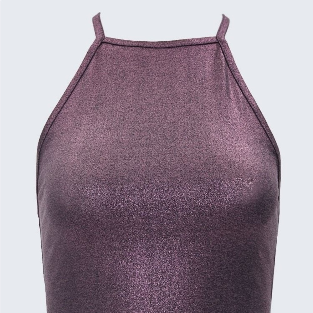 Forever21 Purple Metallic Sports Bra